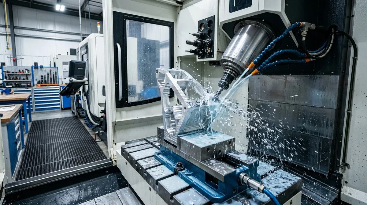 5-Axis CNC Machined Aerospace Structural Bracket