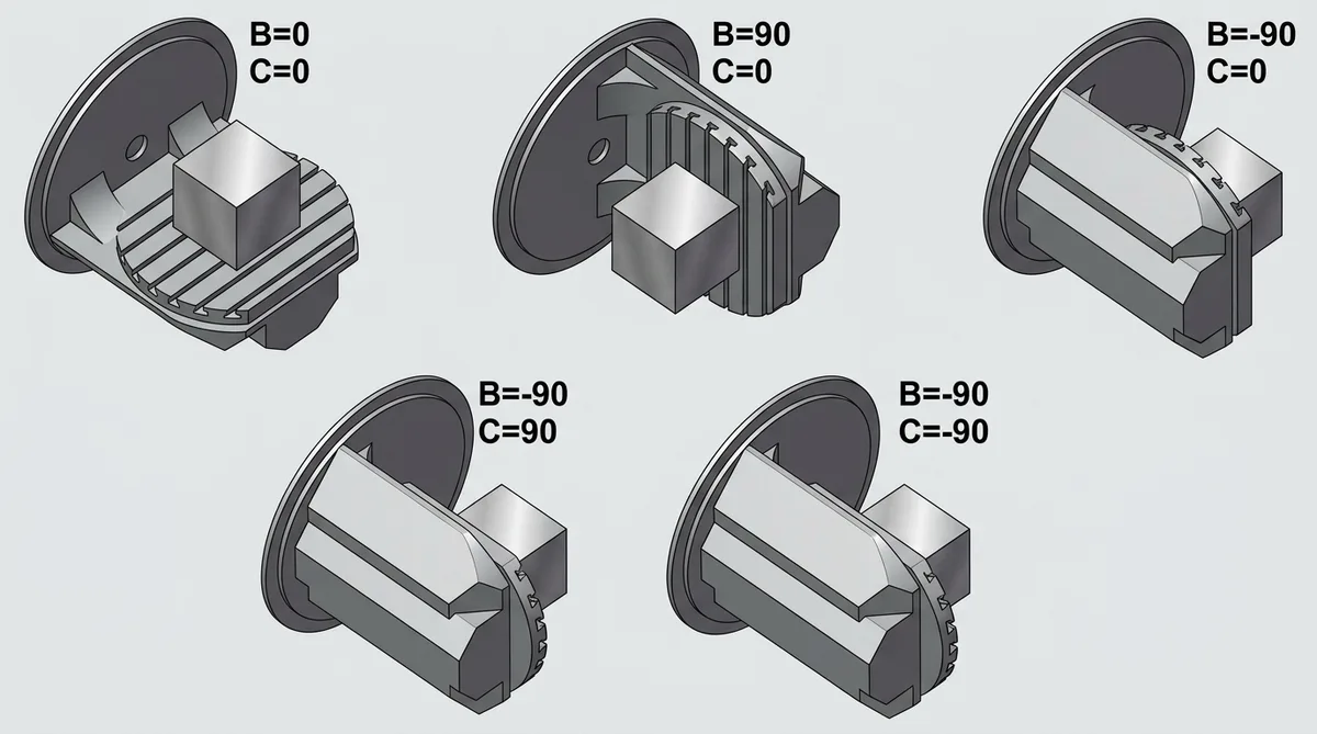 3+2 Positional 5-Axis CNC Multi-Face Indexing on Rotary Table