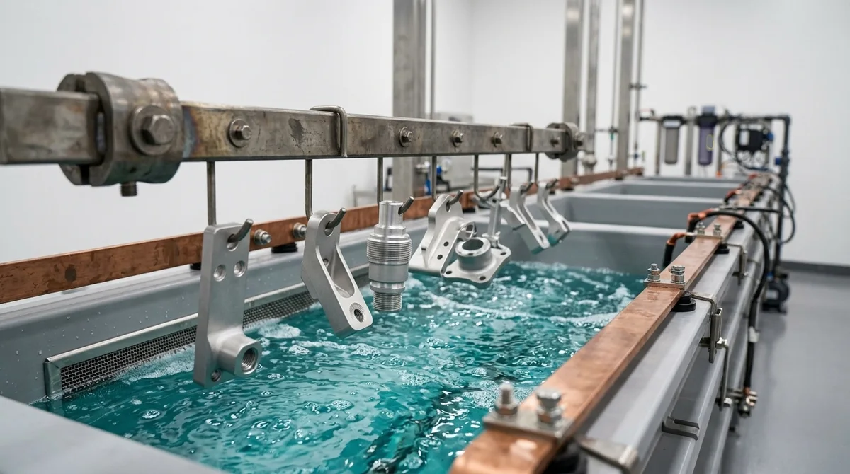 Surface Finishing: Industrial Automated Type II & Type III Hardcoat Anodizing Tank Immersion Line