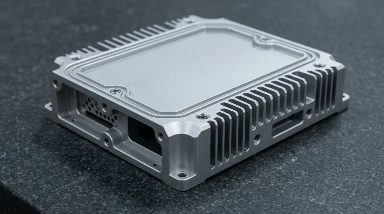 High-Precision CNC Machined Aluminum Aerospace Avionics Housing with Heat-Sink Fins