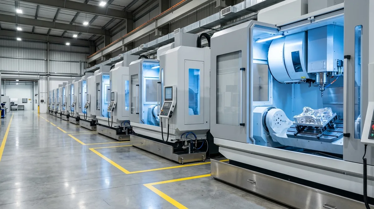 Advanced In-House 5-Axis Simultaneous CNC Machining Centers Fleet in Shenzhen Facility