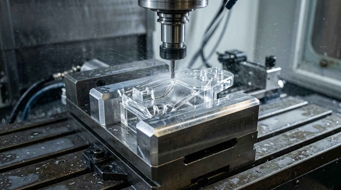 Ultra-Precision 5-Axis Diamond CNC Machining of PMMA Automotive Light Guide Prototype