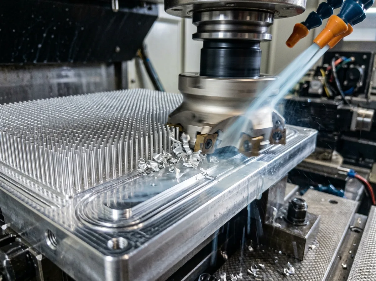 Post-CNC Precision Machined EV Inverter Pin-Fin Heatsink and IGBT Cold Plate - AS Prototypes