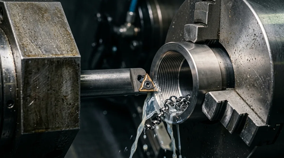 CNC Lathe Internal Boring Bar and Single-Point Threading Toolpath