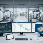 Digital Precision CNC Machining Project Management Gantt Schedules and Shop Floor Capacity Monitoring