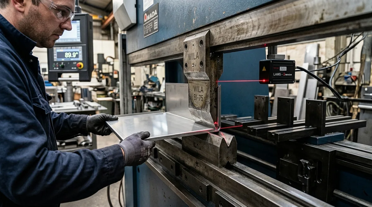 CNC Press Brake Bending Aluminum Enclosure with Laser Angle Sensor - AS Prototypes