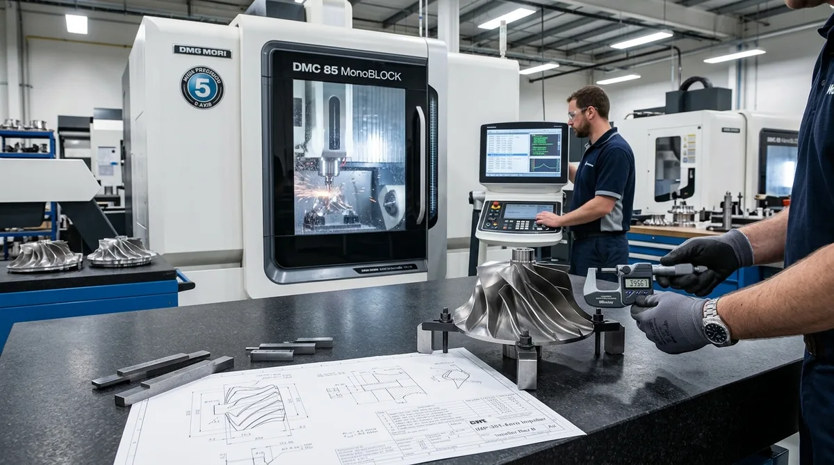 CNC precision engineering 5-axis machining workflow - AS Prototypes