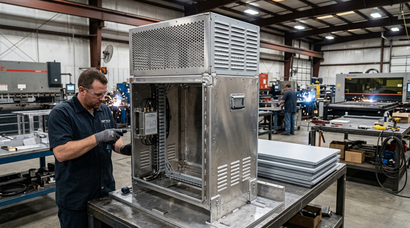 Custom Precision Sheet Metal 5G Telecom Outdoor Server Cabinet - AS Prototypes