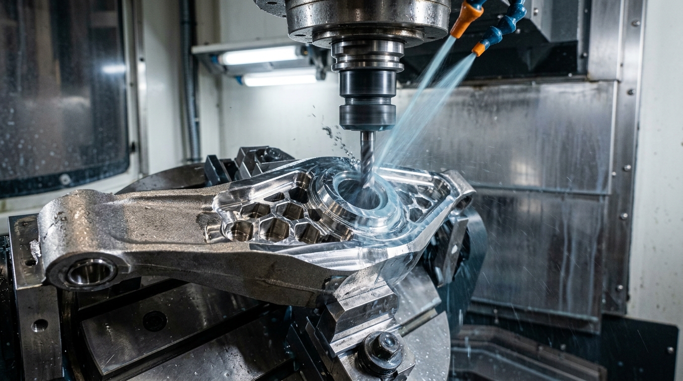 Custom Grade 5 Titanium Suspension Rocker Arm 5-Axis CNC Precision Machining - AS Prototypes