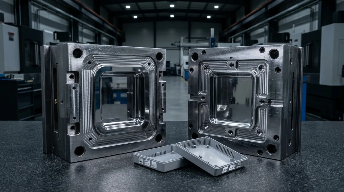 Precision P20 Steel Injection Mold Core and Cavity Tooling for Thin-Wall Snap-Fit Enclosures - AS Prototypes