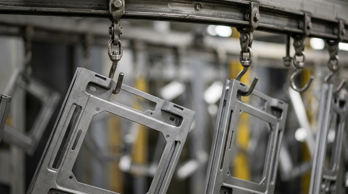 Aluminum Surface Coatings: Automated Electrostatic Powder Coating Overhead Conveyor Line