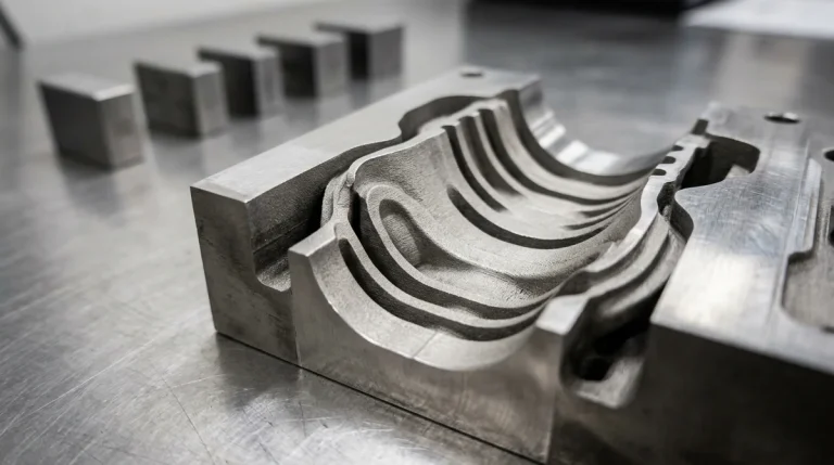 3D Printed Molds: DMLS Tooling Cavity with Curved Conformal Cooling Channels