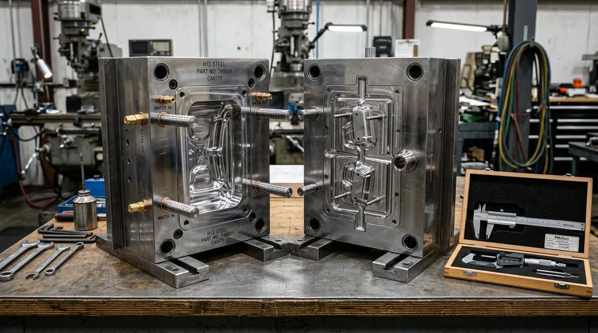 Hardened Tool Steel Injection Mold Core and Cavity Assembly with Conformal Cooling - AS Prototypes