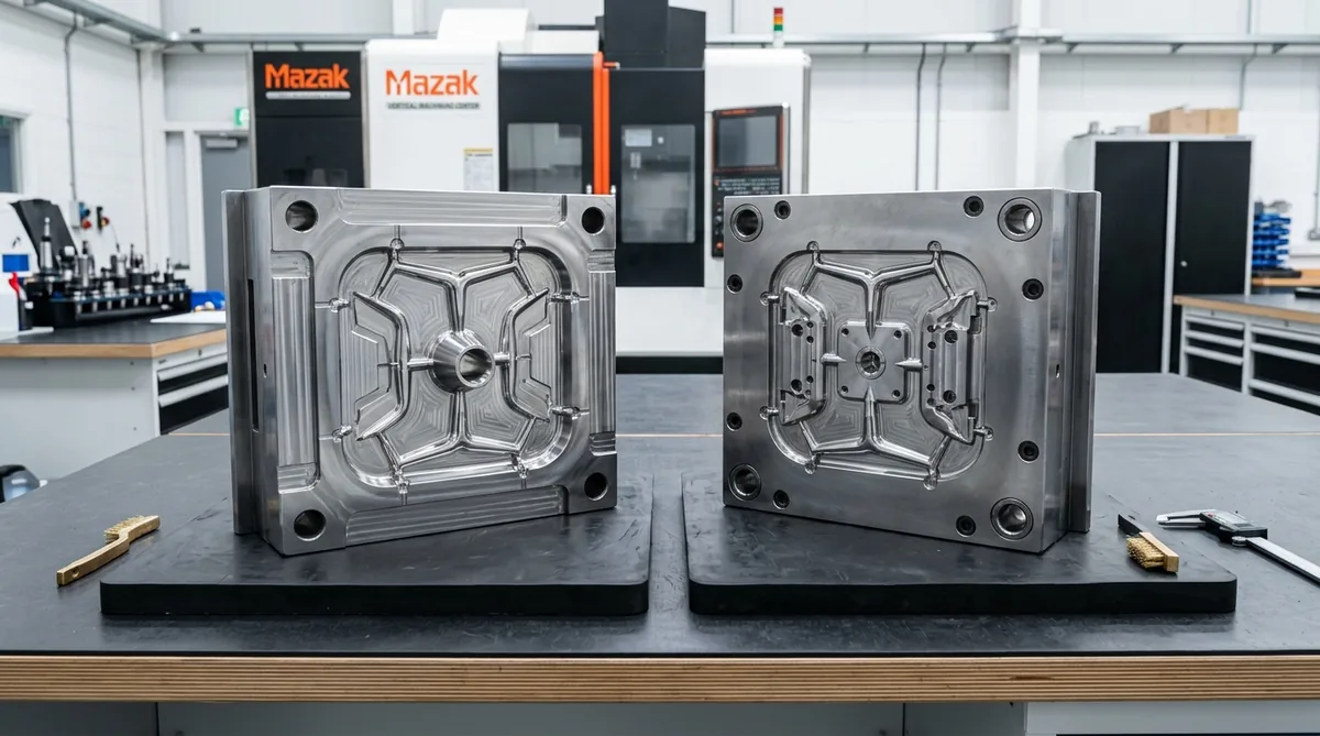Hardened Tool Steel Mold Cavity Insert with Conformal Cooling and Ejector Pin Layout - AS Prototypes