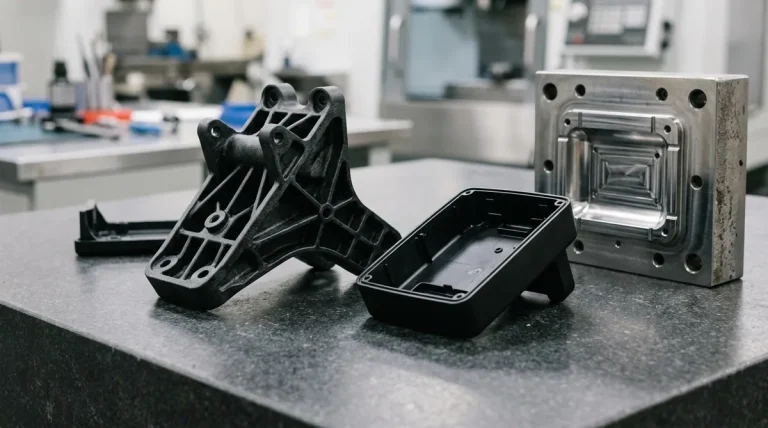 Injection Molded Engineering Plastic Prototypes and Hardened Tool Steel Mold Plate - AS Prototypes
