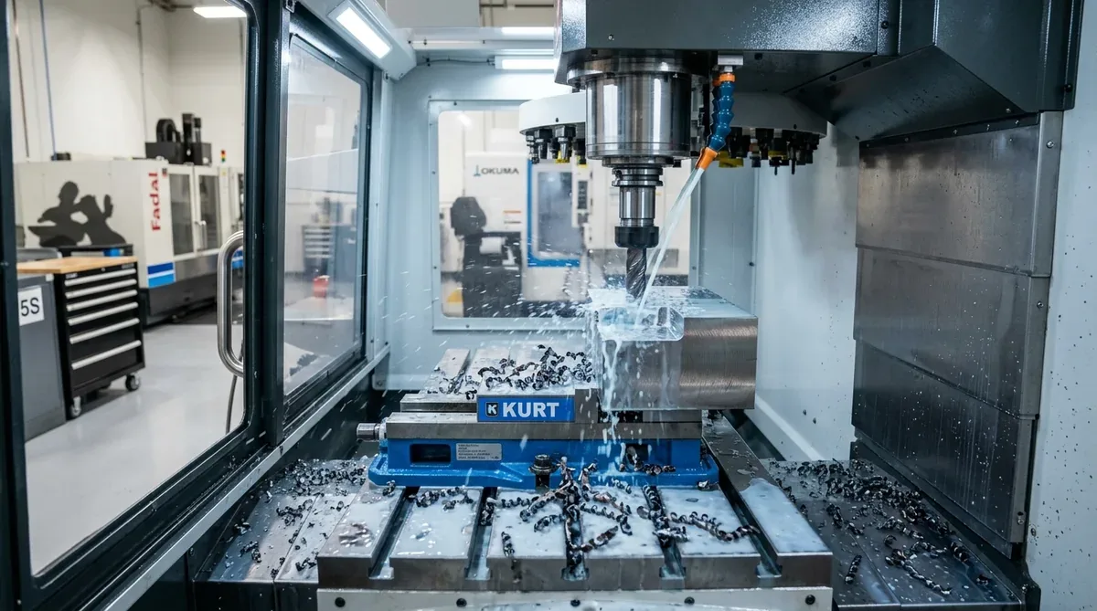 Heavy Duty CNC Milling Titanium Alloy Ti-6Al-4V Billet with Flood Coolant - AS Prototypes