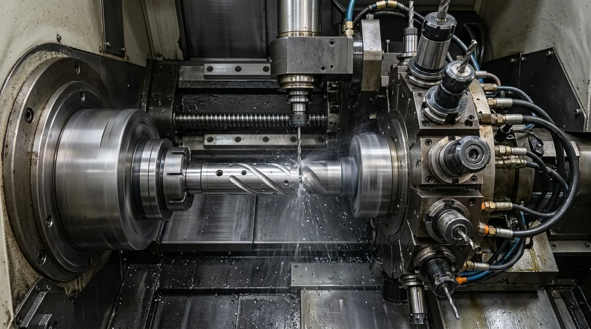Multi-Axis Mill-Turn Center with BMT Live Tooling Cross-Milling