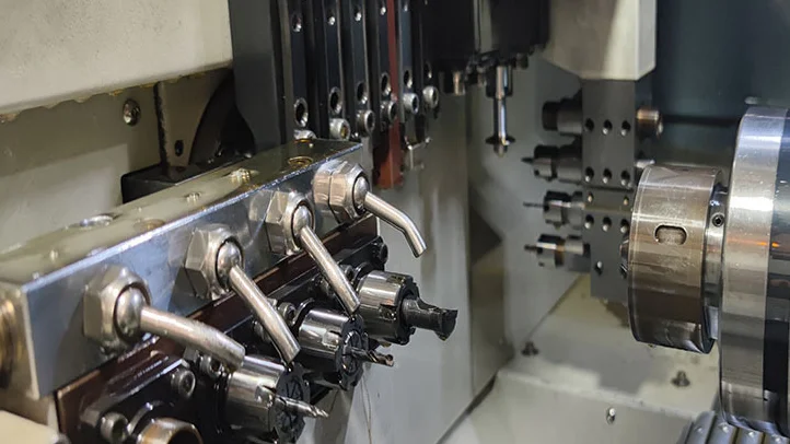 Multi-Axis Swiss CNC Lathe Live Tooling and Sub-Spindle Setup