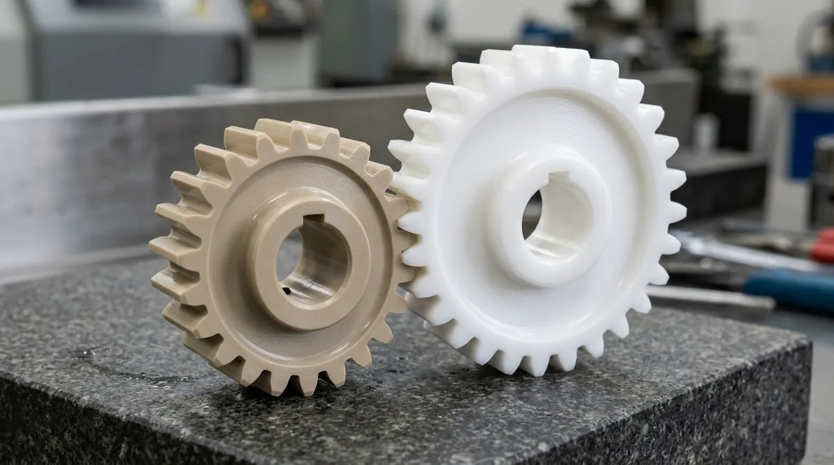 Precision Injection Molded Engineering Thermoplastic PEEK and POM Spur Gears