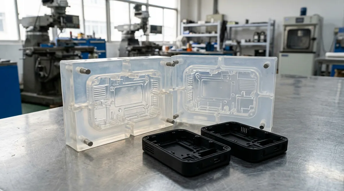Bridge-to-Production Rapid Tooling Aluminum 7075 Injection Mold with Molded Parts