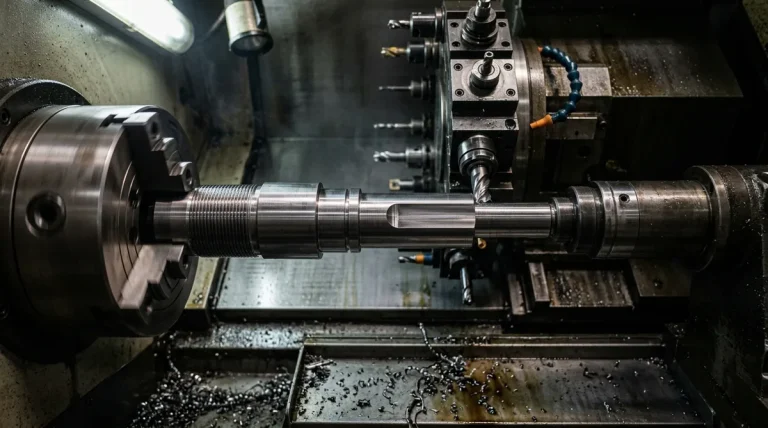 Precision CNC Lathe Turning Multi-Stepped Cylindrical Shaft with Live Turret Tooling - AS Prototypes