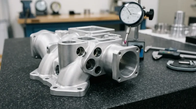 Precision Prototype Parts Manufacturing Multi Axis CNC Machined Manifold Inspection - AS Prototypes