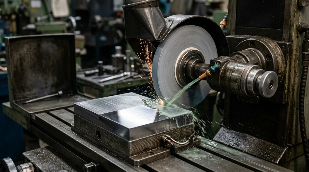 Precision Surface Grinding Machine Finishing Die Plate on Magnetic Chuck