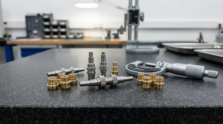 Precision CNC Swiss Turning Miniature Stepped Shafts and Brass Fittings - AS Prototypes