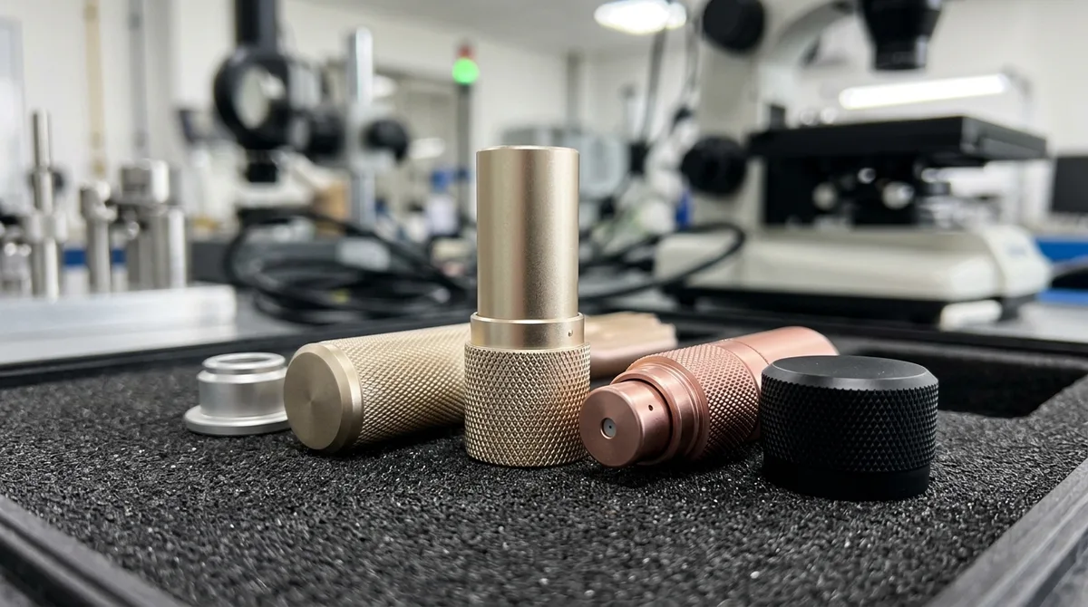 Precision CNC Machined Aluminum Components with Bead Blasted and Anodized Finishes