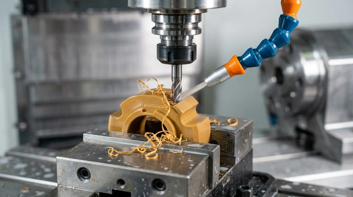 Precision 5-Axis CNC Milling of Virgin PEEK Automotive Under-Hood Seal