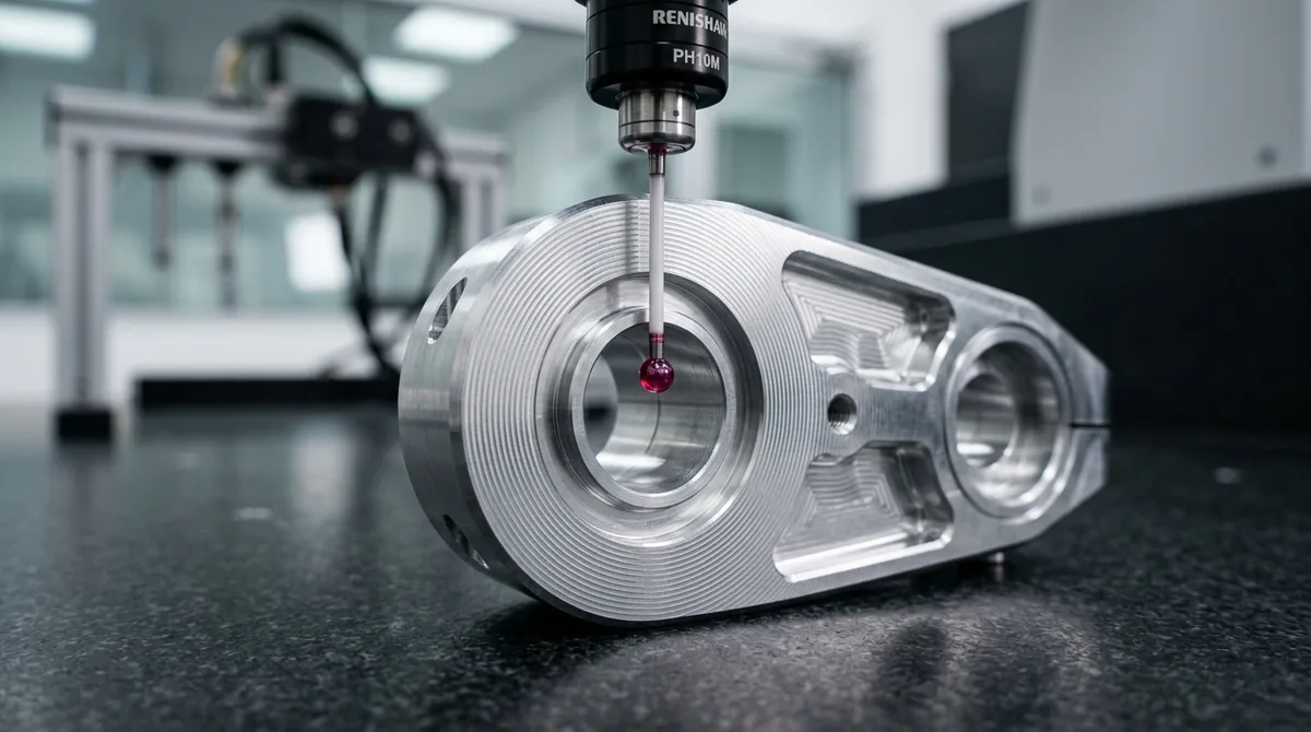 Zeiss CMM Dimensional Inspection on 5-Axis Machined Monolithic Robotic Arm Joint Link - AS Prototypes