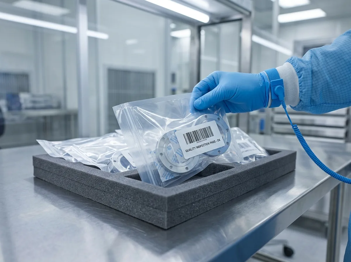 Semiconductor Cleanroom Double Vacuum Sealed Packaging Anti Static ESD Bags