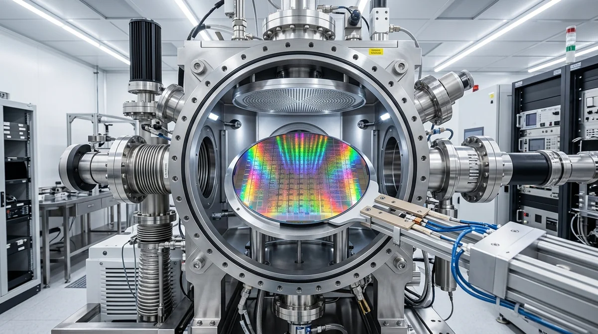 Semiconductor UHV Wafer Process Chamber 300mm Silicon Wafer Robotic Handler Gas Showerhead