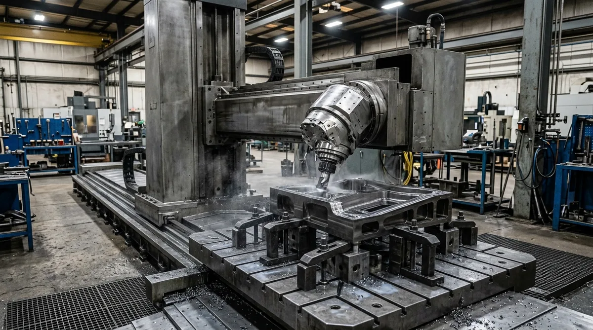 Traveling Column Ram Type 5-Axis CNC Milling Center Machining Structural Component