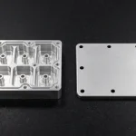 3-axis CNC-machined 6061-T6 aluminum 5G RF cavity filter housing with sealing groove and mating 5052-H32 cover lid