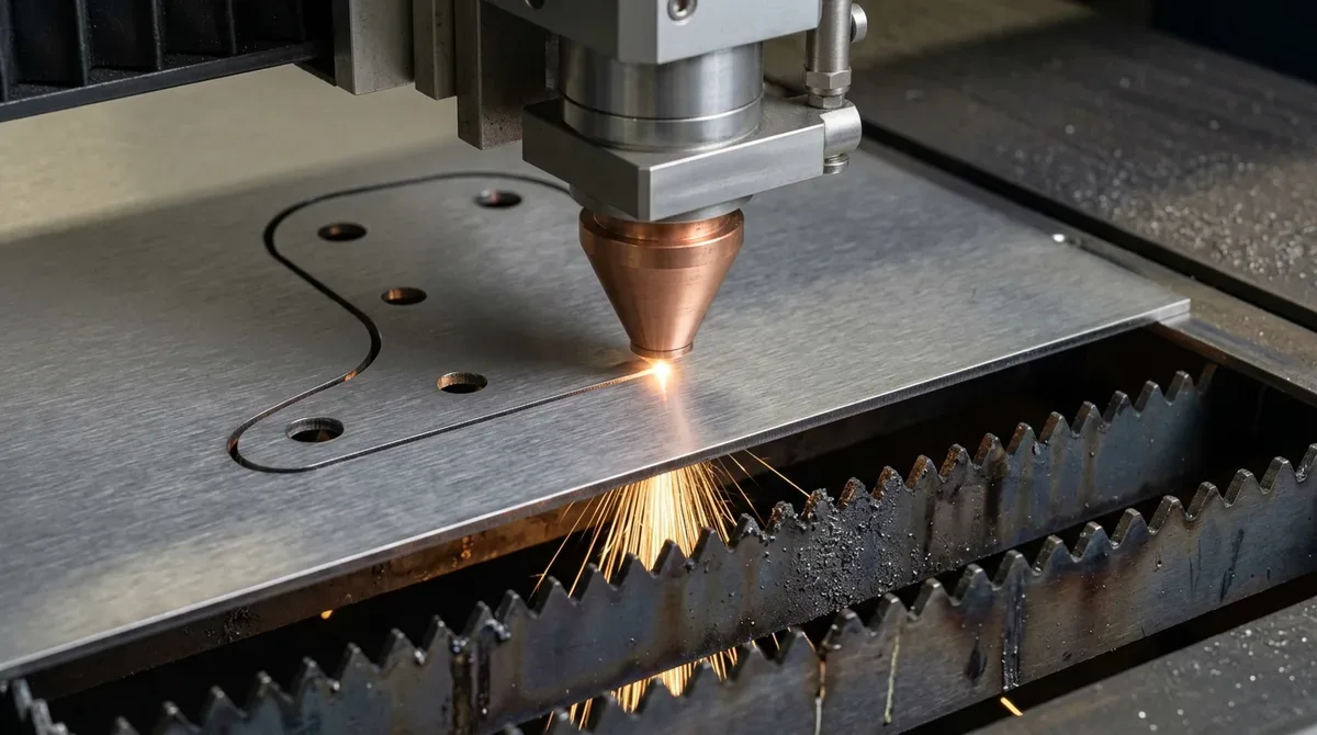 Fiber laser cutting nozzle cutting uniform 2.0mm 304 stainless steel sheet metal with high pressure nitrogen assist gas
