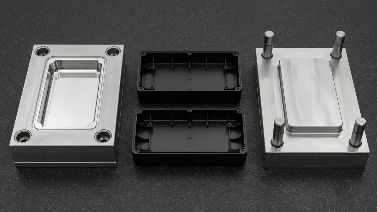 Precision Steel Injection Mold Core and Cavity Tooling Assembly