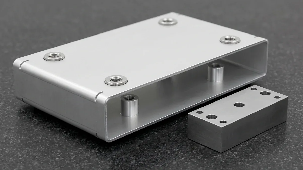 High-strength self-clinching PEM studs, nuts, and standoffs installed into stamped sheet metal chassis