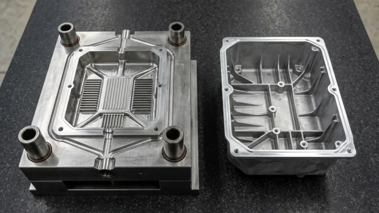 Automated Cold Chamber High Pressure Die Casting Machine Cell: Precision Plunger Injection Sleeve and Heavy Steel Platens