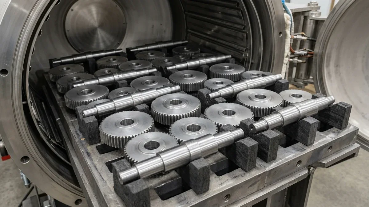 Metallurgical engineering systems operating vacuum annealing atmosphere furnace for precision machined shafts