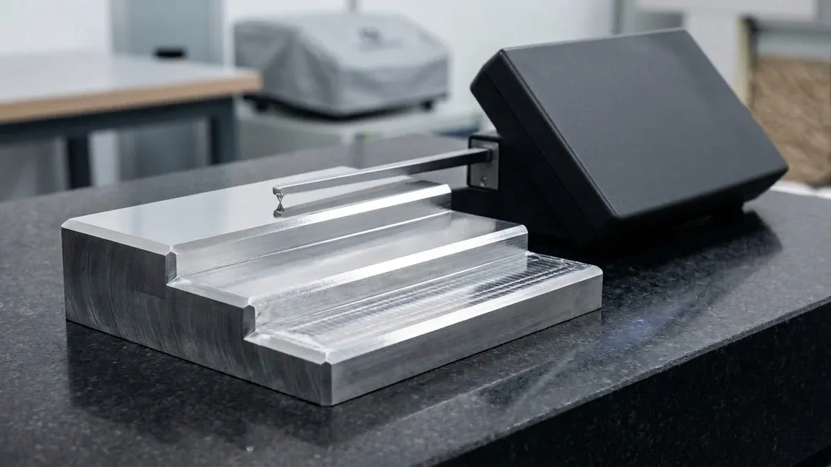 Contact Diamond Stylus Profilometer Scanning Diamond-Milled Passes on 6061-T6 Aluminum Plate