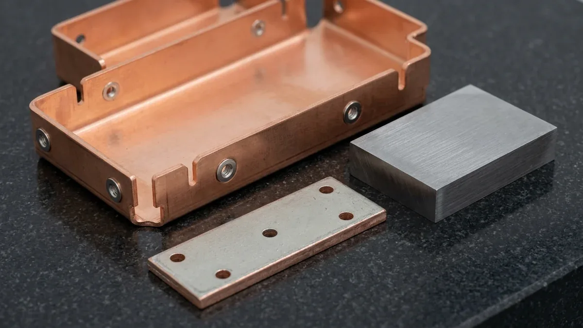 Precision CNC Press Brake Air Bending of Pure Copper Sheet with Ground Punch and V-Die Tooling