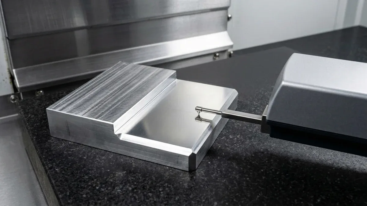 Surface Metrology: Scallop Step-Over Tool Marks, 3D Fillet and 45-Degree Chamfer Quality Inspection with Dial Indicator