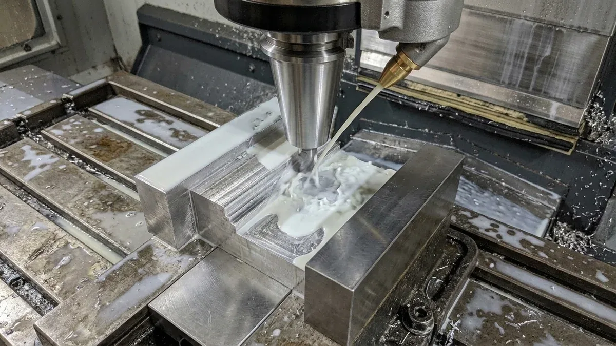 Simultaneous 5-axis CNC milling with RTCP ball nose endmill eliminating step marks on contoured surface