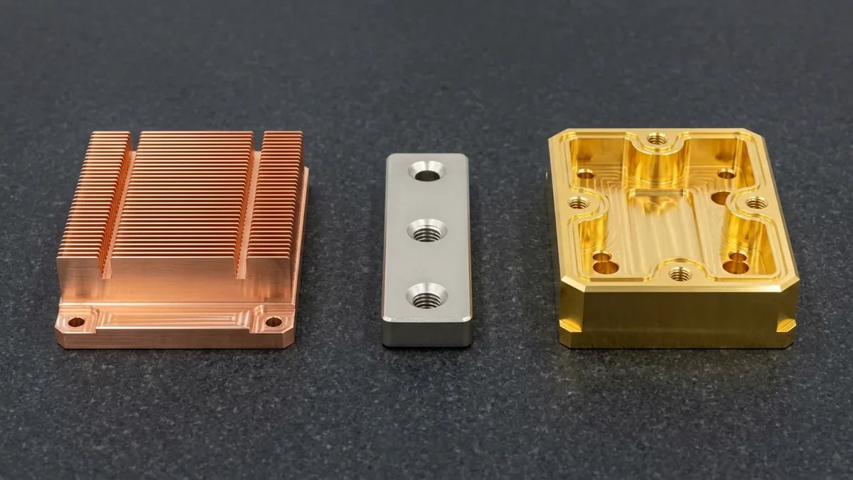 Precision skived pure copper heat sinks with specialized protective surface finishes