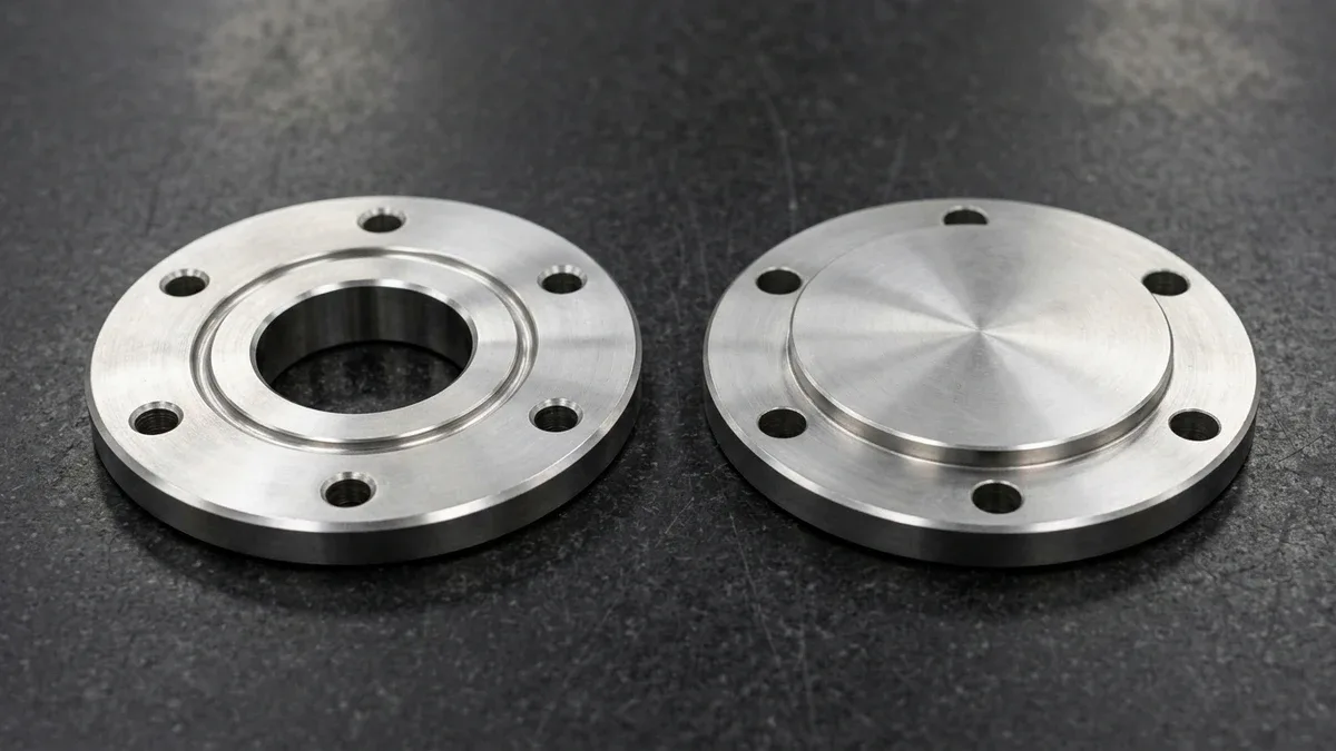 Post 6695 Img2 Bearing Flange Bore Cmm Pair of CNC-machined 316L stainless steel circular bearing flange housings with honed bores and O-ring grooves